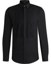 BOSS - Hhankparty5 Long Sleeve Patterned Tailored Shirt - Lyst