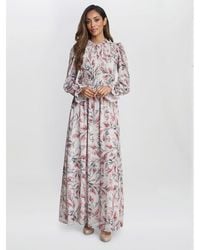 Gina Bacconi - Thea Sheered Long Sleeve Dress - Lyst