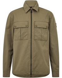 Belstaff - Stride Zip Collar Long Sleeve Overshirt - Lyst