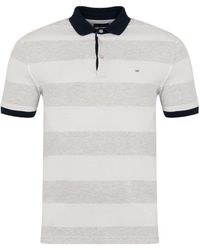Eden Park - Striped Short-Sleeved Polo Shirt - Lyst