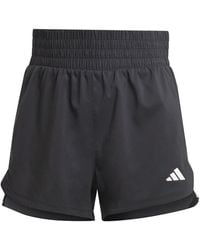 adidas - Pacer Training 3-Stripes Woven High-Rise Shorts - Lyst
