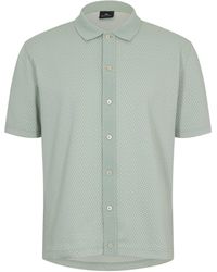 Paul Smith - Button Front Short Sleeve Patterned Shirt - Lyst