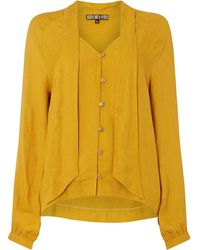Biba - Leopard Jacquard Pussybow Blouse - Lyst