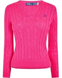 Polo Ralph Lauren - Cable-Knit V-Neck Jumper - Lyst