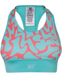 Reebok - Running Printed High Impact Sports Bra - Lyst