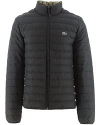 Lacoste - Crocodile Logo Quilted Short Puffer Jacket - Lyst