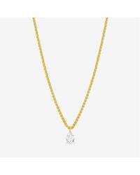 Jon Richard - 18K Plated Chain Cz Peardrop Necklace - Lyst