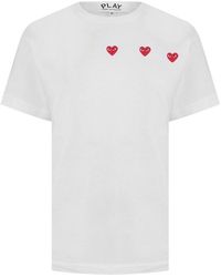 COMME DES GARÇONS PLAY - Horizontal Heart T-shirt - Lyst