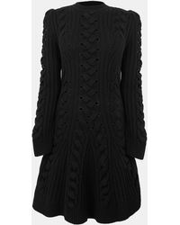 McQueen - Alex Cable Knitted Jumper Dress - Lyst