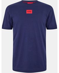 HUGO - Diragolino Contemporary T-Shirt With Logo Detail - Lyst