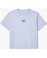 Lacoste - Relaxed-Fit Printed Cotton T-Shirt - Lyst
