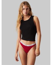 Calvin Klein - Logo Thong - Lyst