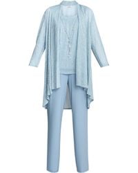 Gina Bacconi - Tina Three Piece Metallic Trouser Suit - Lyst