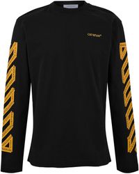 Off-White c/o Virgil Abloh - Tape Cotton Long Sleeve T-Shirt - Lyst