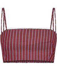ANDAMANE - Carrie Smock Crop Bandeau Top - Lyst