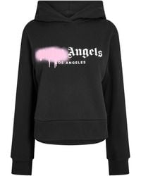 Palm Angels - Over The Head Cropped Hoodie - Lyst