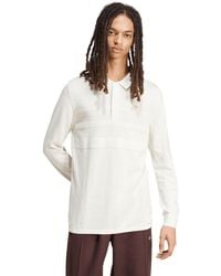 adidas Originals - Premium Long Sleeve Polo Shirt - Lyst