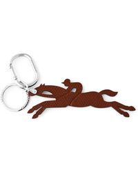 Longchamp - Le Pliage Leather Key-Ring - Lyst