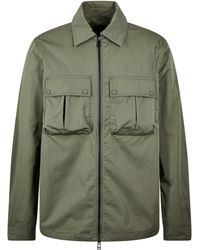 Belstaff - Stride Zip Collar Long Sleeve Overshirt - Lyst