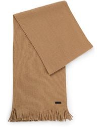 BOSS - Albas Logo Plaque Scarf - Lyst