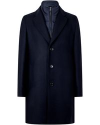 BOSS - Hyde Bib Wool Slim-Fit Overcoat - Lyst