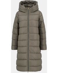 Barbour - Olivios Lightweight Hooded Long Puffer Jacket - Lyst