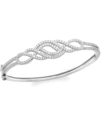 Be You - Sterling Cz Swirl Crossover Bangle - Lyst