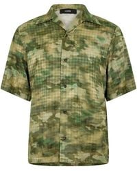 Amiri - Quad Camoflage Short-Sleeve Woven Camp Shirt - Lyst