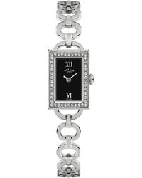 Rotary - Ladies Cocktail Stone Set Ss Bracelet Watch - Lyst