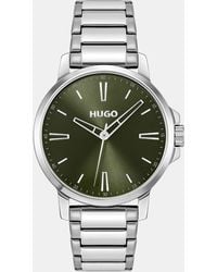 HUGO - Gents #Smooth Stainless Steel Bracelet Watch - Lyst