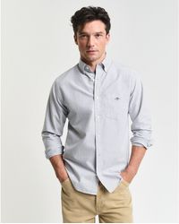 GANT - Regular Fit Banker Stripe Classic Oxford Shirt - Lyst