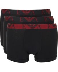 Emporio Armani - 3-Pack Logo Trunks - Lyst