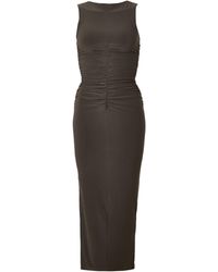 Norma Kamali - Pleated Detail Dress - Lyst
