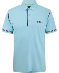 BOSS - Short Sleeve Polo Shirt With Logo Detail (Paddytech Goc) - Lyst