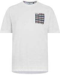 Aquascutum - Checked T-Shirt - Lyst