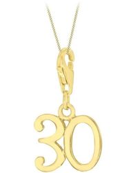 Be You - Sterling Silver Plated '30' Charm Necklace - Lyst