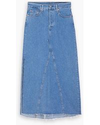 Levi's - Long Slit Denim Skirt - Lyst