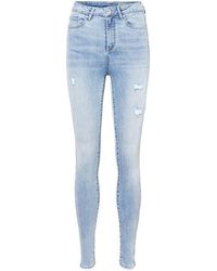 Vero Moda - Vm Slim Fit High Rise Jeans - Lyst