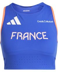 adidas - Team F Crop W Gym Vest - Lyst