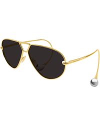 Bottega Veneta - Bv1437S Aviator Sunglasses - Lyst