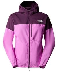 The North Face - W Higher Run Wind Jacket Violet Cro - Lyst