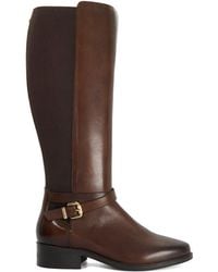 Dune - Teine Leather Knee-High Biker Boots - Lyst