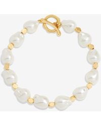 Jon Richard - Plated Pearl T Bar Bracelet - Lyst