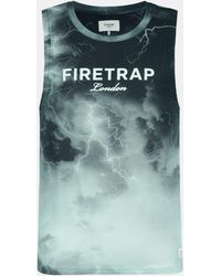 Firetrap - Sub Lightning Print Cotton Muscle Vest - Lyst