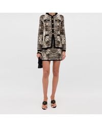 RIXO London - Liesel Striped Knitted Mini Skirt - Lyst