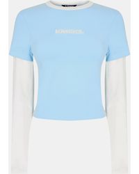 Kangol - Layered Long Sleeve Crop Top - Lyst