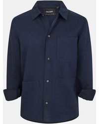Lyle & Scott - Linen Blend Long Sleeve Oversized Fit Overshirt - Lyst