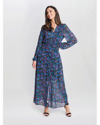 Gina Bacconi - Judy Button Dwon Long Sleeve Dress - Lyst