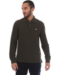 Belstaff - Long-Sleeve Cotton Polo Shirt - Lyst