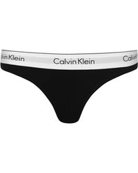 Calvin Klein - S Underwear - Modern Cotton - Underwear - Cotton Thongs For - S Knickers - Black - Lyst